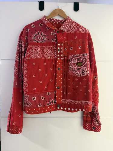 【Kapital】bandana patchwork jacket マルーン 4 KAPITAL BANDANA PATCHWORK JACKET burgundy brand new made in