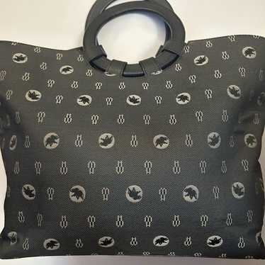 バッグ hunting world/leather canvas bag BLACK Hunting world tote bag - Gem
