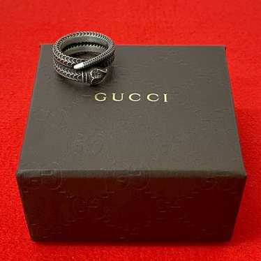 Gucci Men's Gucci Garden Silver Snake Ring, Size 9-11