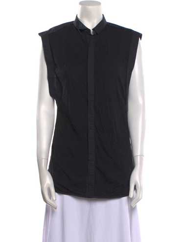 Unconditional Button-Up Top Black Cutout Accent S… - image 1