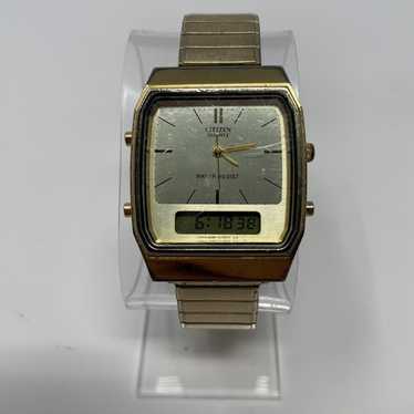 時計 Rare Citizen ana/digi watch C480 Vintage Citizen C480-S68202 Ana-Digi Alarm Chronograph Vintage Men's