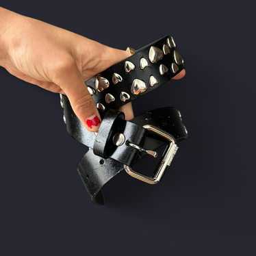 Black studded belt heart - Gem