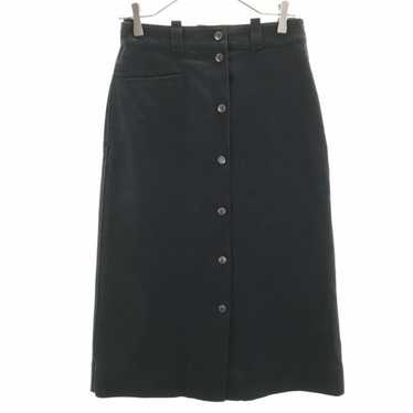 マーガレットハウエル 22AW コットン100% ロングスカート 1 ブラック 人気が高い マーガレットハウエル 22AW コットン100% ロング