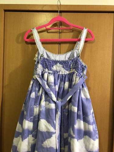 Misty Sky Angelic Pretty Lavender OP Set Tights Bow - One
