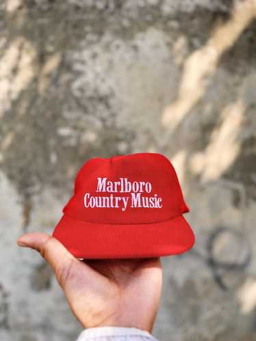 Marlboro Country Music キャップ 赤　80s USA製 Marlboro Country Music キャップ 赤 80s USA製 - メルカリ