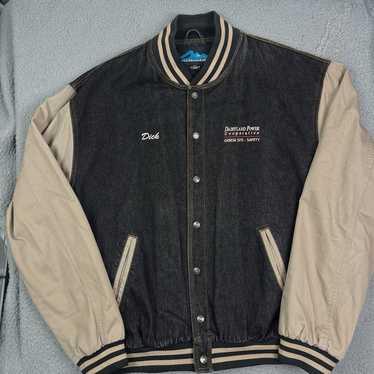 Vintage Tri-Mountain Two-Tone Denim Varsity Jacket Size L | eBay