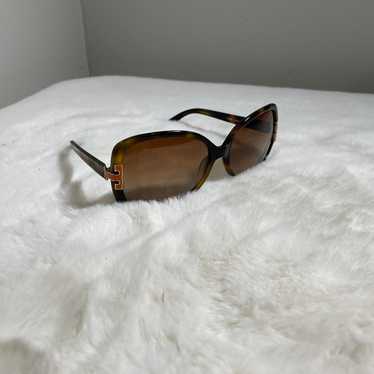 Tory Burch Color Block Tortoise Shell Bug Eye Lar… - image 1