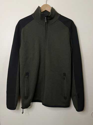 Prada Full-zip Ribbed Wool Knit Navy Blue Sweater | Reissue