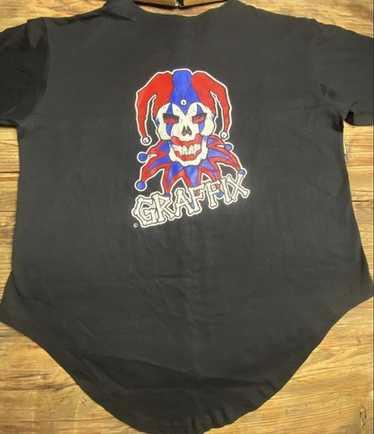 AUTHENTIC Vintage GRAFFIX Clown Jester XXL T Shirt Tu… - Gem