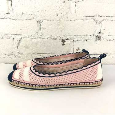 [Kate Spade] エスパドリーユ♪knottingham knit espadrilles Kate Spade Knottingham Flats Knit Blue White Flowers