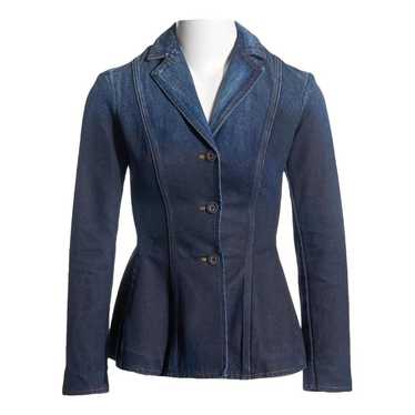 ジャケット Dior Mizza silk taffeta bar jacket grey-silk-bar-dior-jacket-