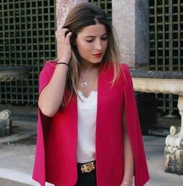 ジャケット・アウター ZARA CAPE BLAZER Zara Cape Blazer With Pockets Pink 2481/707 | eBay
