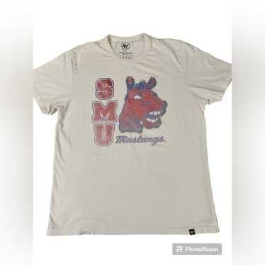 ウエアハウス　スウェット　カレッジプリント　￼40 SMU MUSTANGS ゆったり着れるユーズドスタイルの半袖スウェット