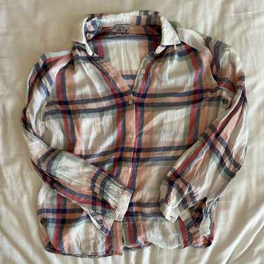 Rails Colorful Patterned Light Flannel Button Up … - image 1