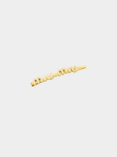 ハット MIU MIU Gold l Hair Clip Miu Miu Hair Clip Hairpin Hair Clip Only 1 [Genuine product