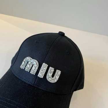 ミュウミュウ Miu Miu 帽子 ドリル ベースボールキャップ