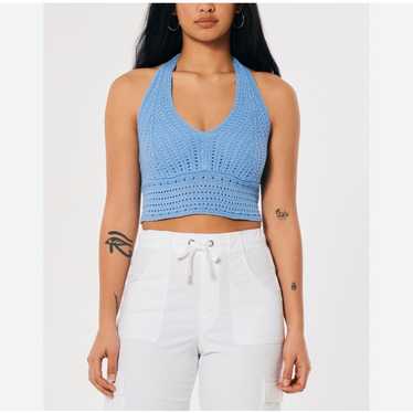 hollister white halter top