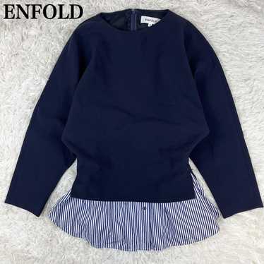 トップス BOX-KNIT PULLOVER ENFOLD enfold box pullover - Gem
