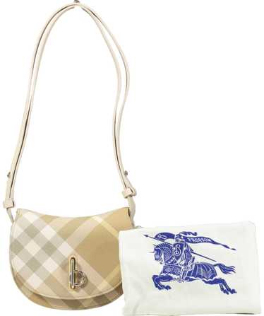 ショルダーバッグ・ポシェット BURBERRY BEIGE CHECK ROCKING HORSE MEDIUM SHOULDER BAG Burberry Female Rocking Horse' Mini Beige Crossbody Bag With