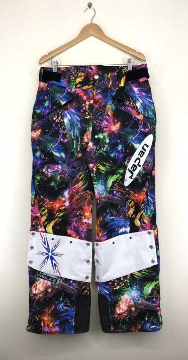 90s ウィンター "FABLICE" USモーグルチーム 髑髏 炎 パンツ Vintage fablice japan ski - Gem