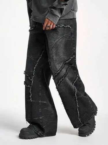 y2k grunge archive 膝zip opium フレア カーゴ 希少 Amazon.co.jp: opium y2k grunge black wide denim super rare