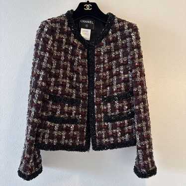 Chanel no-collar tweed jacket - Gem