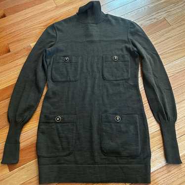 Chanel Boutique Olive Knit Sweater - image 1