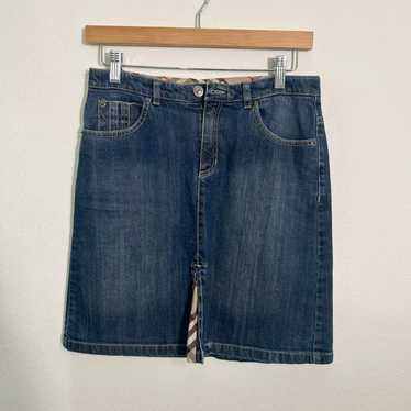 スカート vintage Burberry denim skirt y2k 00s Y2k 00s 2000 vintage Guru mini denim skirt with brown