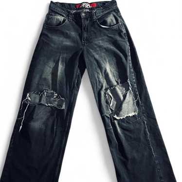 Shop Washed Black Busted Colossus Baggy Jeans | Jaded London