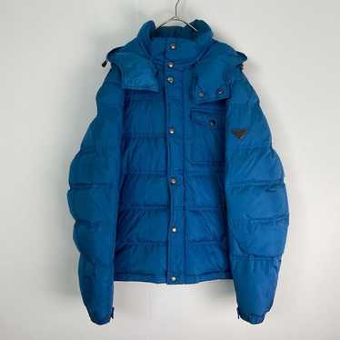 PRADA black switching blue down jacket | NOIR ONLINE