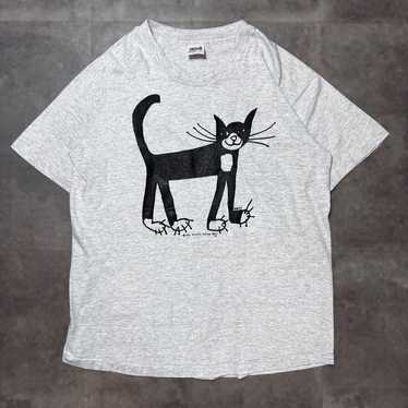 【1993studio】24SS★ Vintage Cat T-shirt java_cat_product_poto__75963.