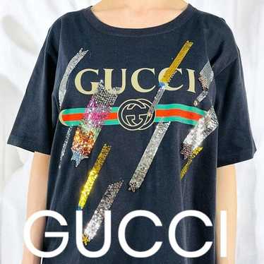 グッチ　シューティングスターストーンスパンコールシェリーライン Tシャツ　XXS Gucci Shooting Starstone Sequin Sherry Line T-Shirt Xxs | eBay