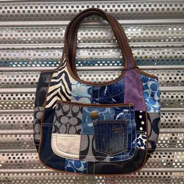 Coach Ergo Denim Patchwork Hobo Handbag | Coach Handbags