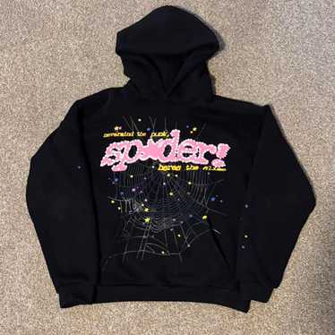 sp5der 黒パーカー値下げ中 Sp5der hoodie black p*nk - Gem