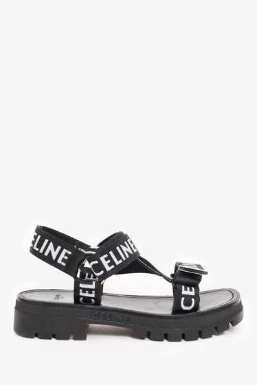 目立つロゴ◆CELINE LEO ロゴストラップ サンダル KHAKI/BLACK s-musee_340629603