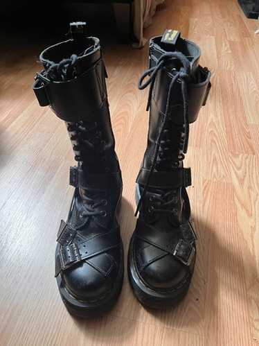 は*る様 Dr. Martens 黒 レースアップ 厚底シューズ 1460 Slim Smooth Leather Lace Up Boots in Black | Dr. Martens