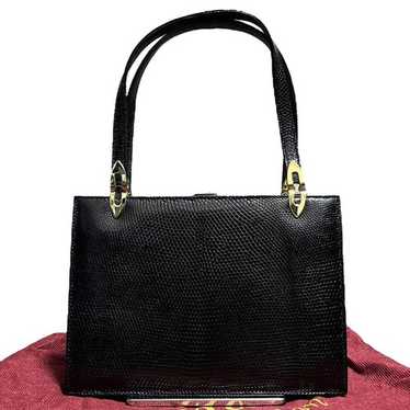 LAUNER LONDON Genuine leather shoulder bag in black Chain