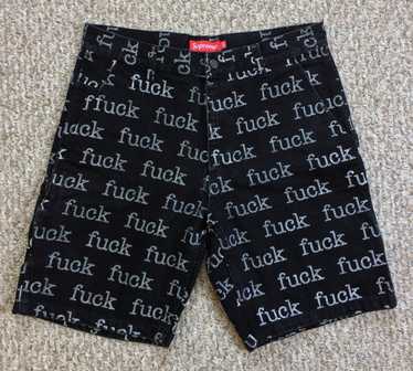 パンツ supreme fuck denim shorts 13SS SUPREME Fuck Denim Painter Short (BLACK) 32 黒