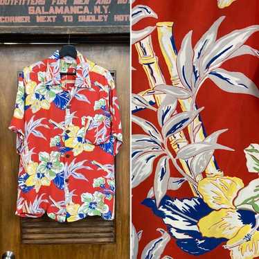 貴重 50's vintage rayon shirt アトミック 貴重 50's vintage rayon shirt アトミック