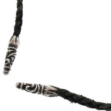 Chrome Hearts LEATHER BRAID lip and tan blade silver