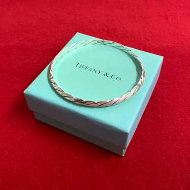 TIFFANY&Co Bracelet Knife Edge Twist Bangle Sterling Silver