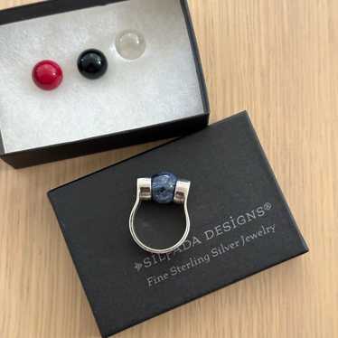 Interchangeable sterling ring - Gem