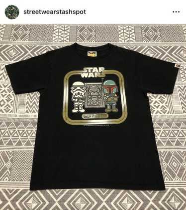 APE BAPE STAR WARS スターウォーズ　tシャツ　kaws L 黒 APE BAPE STAR WARS スターウォーズ tシャツ kaws L 黒ヴィ