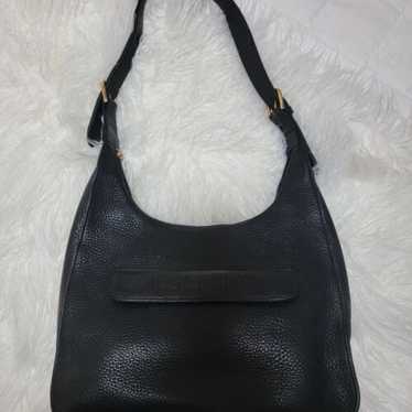 PAOLO GUCCI Shoulder Bag Logo Plate Gray Gray PVC x Leather