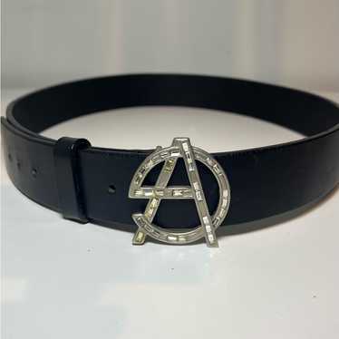 小物 1990s GIANNI VERSACE Leather belt Gianni Versace Leather Belt Studs Medusa Gold Size 70/28