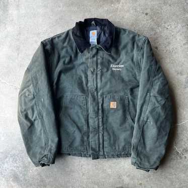 Carhartt Traditional Jacket J22 MOS ブルー Vintage Carhartt Mens J22MOS 2XL Arctic Quilt Lined Moss