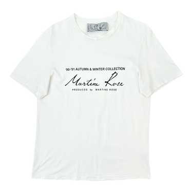 MARTINE ROSE ロゴプリントクルーネックTシャツ Martine Rose Logo Printed Funnel Neck T-shirt - Fabric of