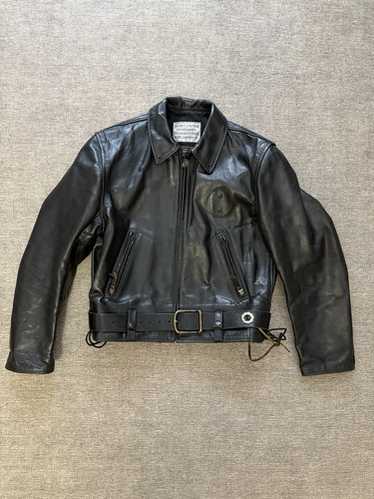 希少 AERO LEATHER Co ジャケット　ホースレザ アルパカウール38 希少 AERO LEATHER Co ジャケット ホースレザ アルパカウール38