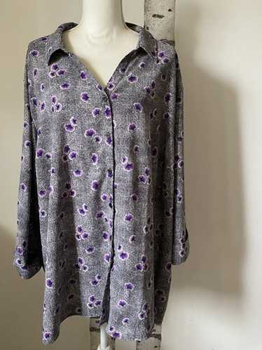 Catherines Tunic Button Down Plus Size 4X Multico… - image 1