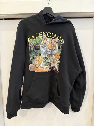 Tシャツ・カットソー *BALENCIAGA* Year of Tiger FBI Reversible Short Sleeve T-Shi Balenciaga Year Of The Tiger Hoodie Medium Fit 'Black